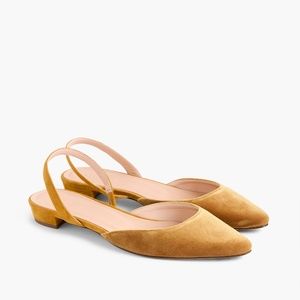 JCREW Velvet slingback flats
